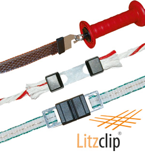 Knoten Sie nie Ihr Leitermaterial!
Verwenden Sie AKO Litzclip(R)
Leitermaterialverbinder aus Edelstahl