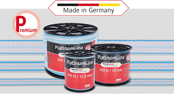 AKO PlatinumLine Leitermaterial in drei verschiedenen Verpackungen und Größen